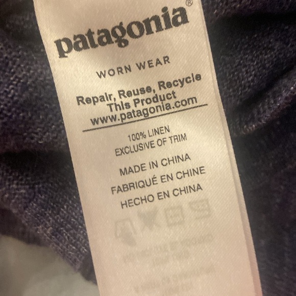 Patagonia W's Lightweight Linen Sweater 100% Linen Blue XS Style #50435 - Picture 5 of 6